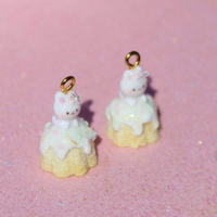 Bunny confetti cake charm/earrings - Thumbnail 2
