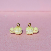 Chick yo-yo biscuit earrings - Thumbnail 1