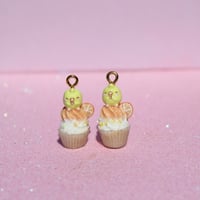 Chick orange cupcake earrings - Thumbnail 1