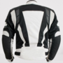 Men’s Fully Padded Black & White Biker Leather Jacket – A Stylish and Protective Racing Jacket Designed for Comfort and Durability-1
