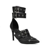 Women's pointed toe ankle strap stiletto high heel shoes 5 colors  - Thumbnail 8