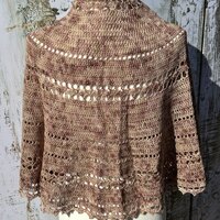 Adalia Shawl, Half Circle Shawl Hand made - Thumbnail 1