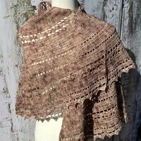 Adalia Shawl, Half Circle Shawl Hand made - Thumbnail 3