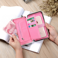 Women's wallet bow magnetic buckle box bag with multiple card slots PU coin purse hand-held bag - Thumbnail 4