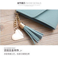  Women's tassel wallet short wallet card bag women's coin purse - Thumbnail 2