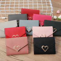 New Fashionable PU Mini Wallet for Women  Heart shaped Short Mini Wallet, Women's Wallet - Thumbnail 2