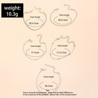 5Pcs/Set Vintage Punk Twist Chain Bracelets Set for Women Fashion Jewelry Gifts - Thumbnail 2