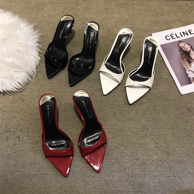 New slim heeled open toed slippers for women