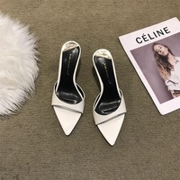 New Slim heeled open toed slippers for women - Thumbnail 3