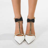 Chic Color-Block Bow-Tie Pointed-Toe Stiletto Party Shoes - Thumbnail 3