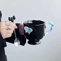 Ceramic butterfly coffee mug with spoon - Thumbnail 5