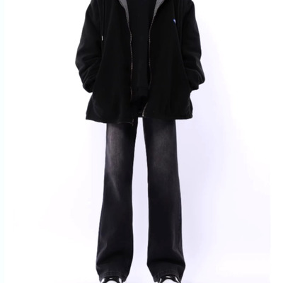 Stunning punk washed micro flare wide-leg jeans for men women streetwear rave amazing