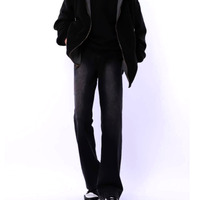 Stunning Punk Washed Micro Flare Wide-leg Jeans For Men Women Streetwear Rave Amazing - Thumbnail 6