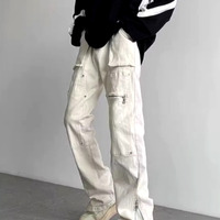 Stunning Punk Rock Zippers Details Micro Flared Pants Rave Unique For Women Men Amazing - Thumbnail 1