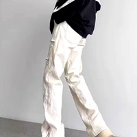 Stunning Punk Rock Zippers Details Micro Flared Pants Rave Unique For Women Men Amazing - Thumbnail 2