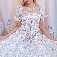 LACEMADE Rose Garden Corset Dress - Thumbnail 1