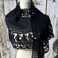 Julietta Shawl in Blue/Black - Thumbnail 1