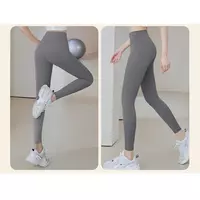 Seamless long women's fitness tight high waist running and hip lifting yoga pants - Thumbnail 2