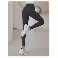 Seamless long women's fitness tight high waist running and hip lifting yoga pants - Thumbnail 3