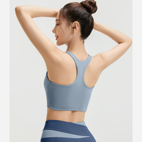 Women Sport Bra Ringless Breathable Crop Tops Shockproof Gym Top Vest Fitness - Thumbnail 1