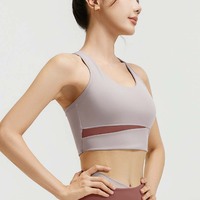 Women Sport Bra Ringless Breathable Crop Tops Shockproof Gym Top Vest Fitness - Thumbnail 5