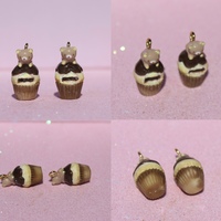 Rilakkuma chocolate cupcake earrings - Thumbnail 4