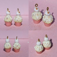 Bunny mandarin muffin charm/earrings - Thumbnail 1