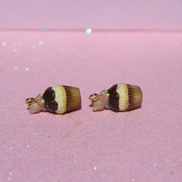 Rilakkuma chocolate cupcake earrings - Thumbnail 3