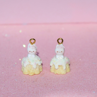 Bunny confetti cake charm/earrings - Thumbnail 1