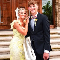 Sequin Appliques Yellow Sweetheart Long Prom Dresses with 3D Flowers,PD230442 - Thumbnail 2