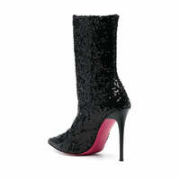 Fashionable Glittering Upper Pointed Toe Stiletto Boots - Thumbnail 2