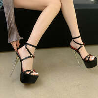Roman Style Women's Strappy High Heel Sandals - Thumbnail 3