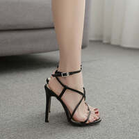 Seductive Cross-Strap Stiletto Sandals - Thumbnail 3