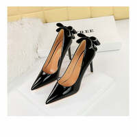 Elegant Shallow Mouth and Bowknot Detail Pointed-toe Stiletto Heels Shoes - Thumbnail 2