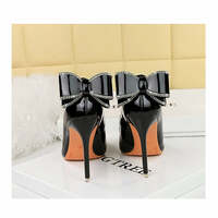Elegant Shallow Mouth and Bowknot Detail Pointed-toe Stiletto Heels Shoes - Thumbnail 3