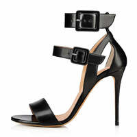 Seductive Metallic Buckle High Heel Sandals - Thumbnail 2