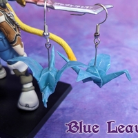 Origami Crane Earrings - Poppy Garden Set - Thumbnail 2