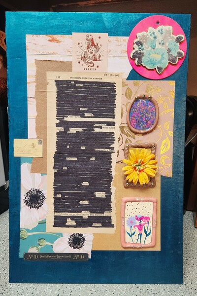 Poems, Prayers, and Promises mixed media art
