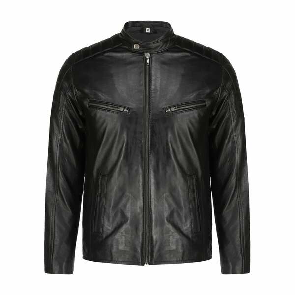  Mens Jacket Black Real Leather Jacket Black Leather Jacket 2024