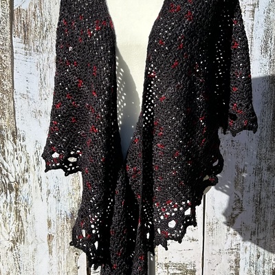 Emo kylo ren shawl / crescent shawl