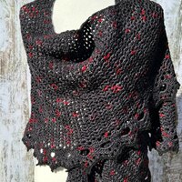 Emo Kylo Ren Shawl / Crescent shawl - Thumbnail 1