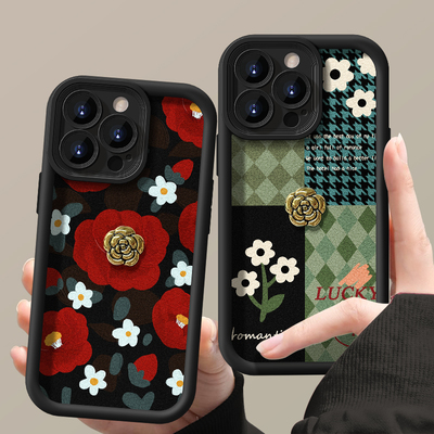 Leather flower pattern case for iphone 17 16 15 ips607