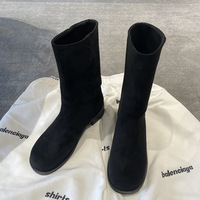 Women's genuine leather martin boots 2 colors - Thumbnail 1