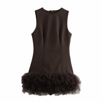 Fashionable and elegant tulle patchwork dress - Thumbnail 2
