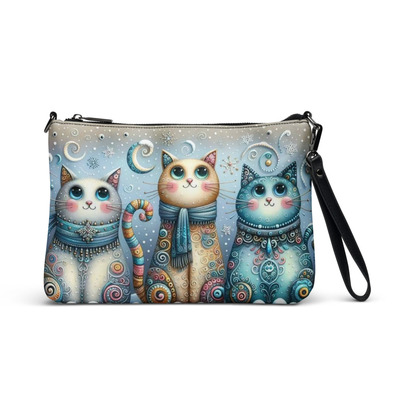 Christmas kitty wish   crossbody bag