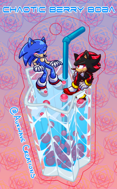 Acrylic Charm: Chaotic Berry Boba