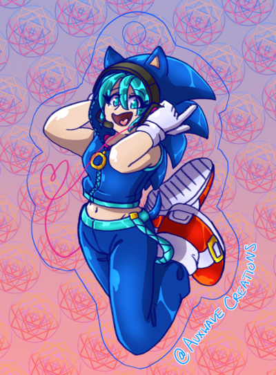 Acrylic Charm: Miku the Hedgehog