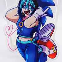 Acrylic Charm: Miku the Hedgehog - Thumbnail 1