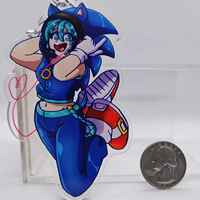 Acrylic Charm: Miku the Hedgehog - Thumbnail 2