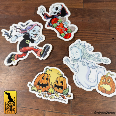 Wish on a Halloween Moon Sticker Set